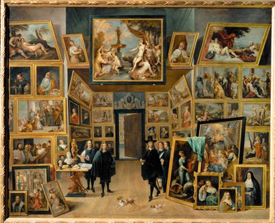Arcivévoda Leopold Vilém ve své obrazárně v Bruselu od David the Younger Teniers