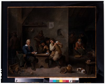 Figurky hazardní hry v hospodě od David the Younger Teniers