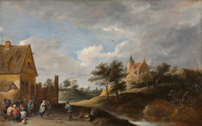 Krajina s tančícími rolníky, kolem 1645-50 od David Teniers the Younger