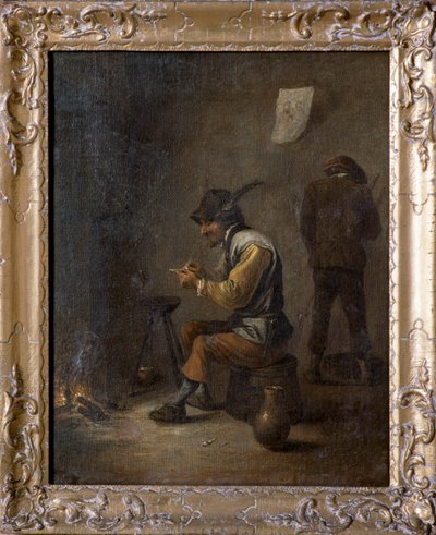 Rolníci v interiéru (olej na plátně) od David Teniers the Younger