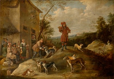 Odpočívající lovci (olej) od David the Younger Teniers