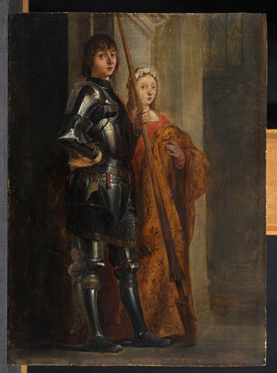 Svatí Jiří a Cecílie podle Antonella da Messina od David Teniers the Younger