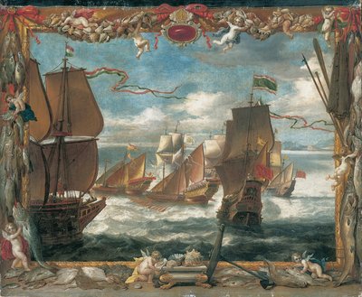 Setkání s tureckou flotilou od David Teniers the Younger