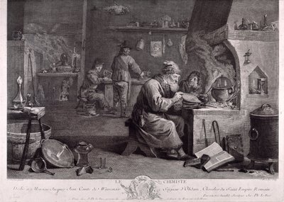Laboratoř alchymisty (rytina) od David Teniers the Younger