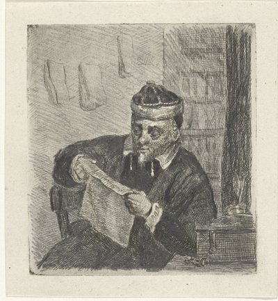 čtoucí muž od David van der Kellen