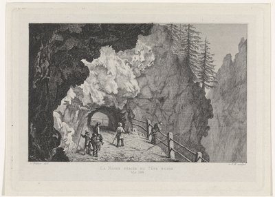 Průchod ve skalách La Roche percée v Tête Noire (název na objektu) od David van der Kellen
