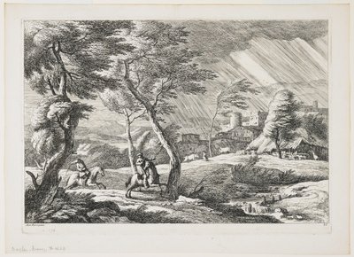 Deska VII, ze souboru krajin, 1743 od Davide Antonio Fossati