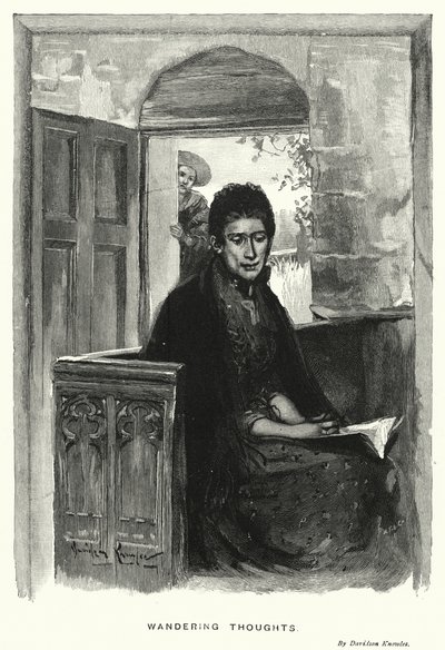 Toulavé myšlenky (rytina) od Davidson Knowles