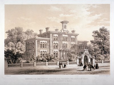 Londýnské společenské školy pro výuku nevidomých lidí, Avenue Road, Marylebone, Londýn, c1860. od Day and Son