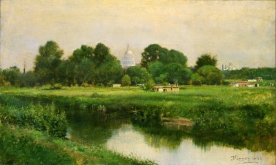 Ústí potoka James Creek od De Lancey Gill