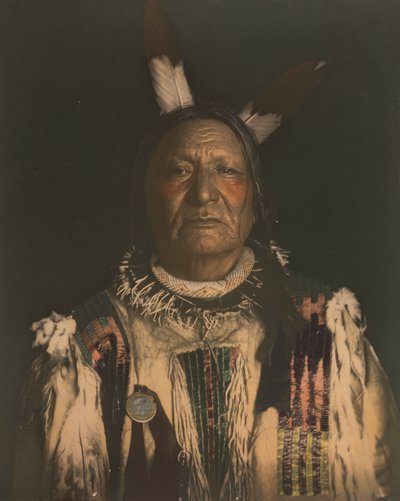 Nebojí se Pawnee – náčelník Yanktonai Siouxů. od De Lancey Gill
