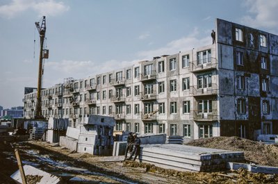 SSSR, Bratsk, Irkutsk, Nové byty ve výstavbě pro dělníky od Dean Conger