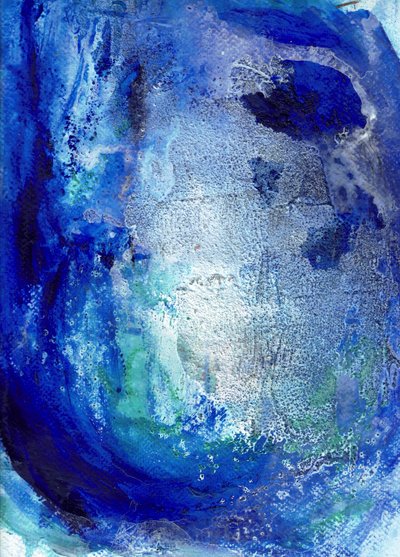 Abstraktní dílo „Deep Blue Wave“ od Deb Chaney