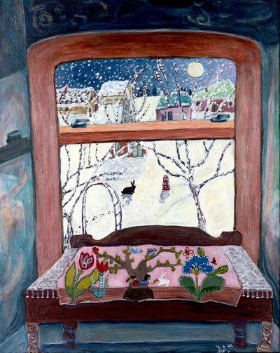 Appliqued, 2022 (akryl na plátně) od Deborah Eve Alastra