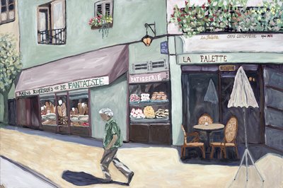 Cafe Corner, 2017 (akryl na plátně) od Deborah Eve Alastra
