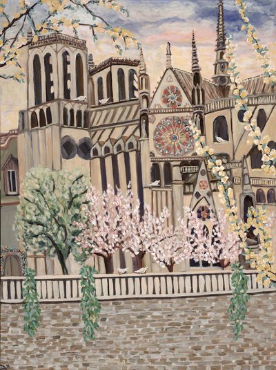 Holubice z Notre Dame, 2018 (akryl na plátně) od Deborah Eve Alastra