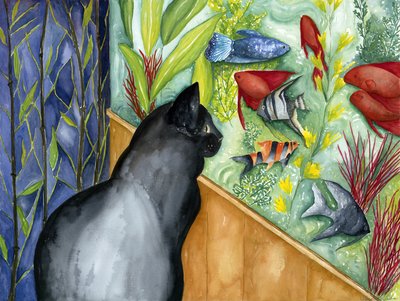 Tobyho ryba, 2002 (akvarel) od Deborah Eve Alastra