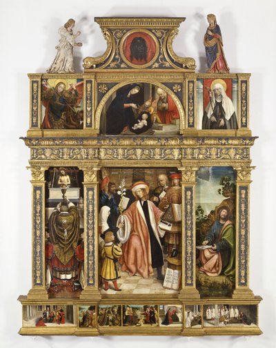 Polyptych Sant Ivo, cca 1520 (tempera na palubě, starožitný rám) od Defendente Ferrari