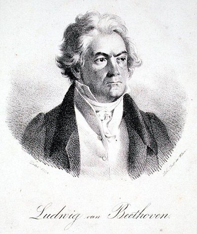 Ludwig van Beethoven (1770-1827) 1824 (litho) od Deker Deker