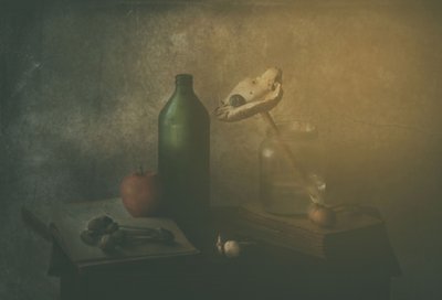 Retro zátiší na stole od Delphine Devos