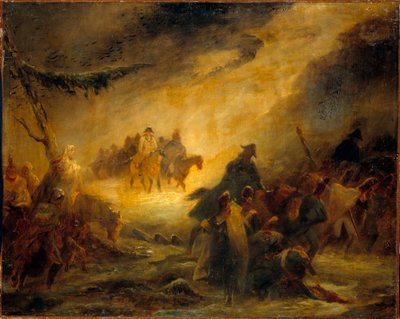 epizoda ruského ústupu. Napoleonská válka (1812). Obraz Denis Auguste Raffet (1804-1860) od Denis Auguste Marie Raffet