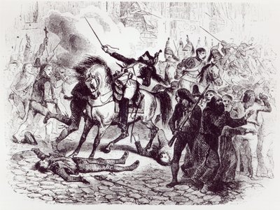 2. května 1808, povstání v Madridu, z knihy "Histoire de Napoleon" od M. de Norvins, 1839. od Denis Auguste Marie Raffet