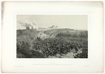 30. dubna 1849, z Paměti Itálie: Výprava do Říma od Denis Auguste Marie Raffet