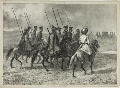 Cossack Escort to the Border of Kuban, Taman (Střední Rusko), 11. října 1837 od Denis Auguste Marie Raffet
