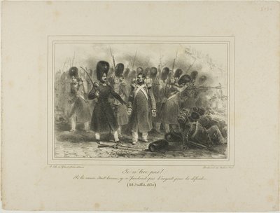 Nestřílím! Kdyby šlo o dobrou věc, nebyly by peníze na její obhajobu. 28. července 1830 od Denis Auguste Marie Raffet