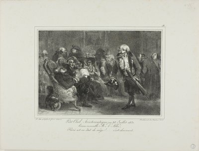 Malý aristokratický klub, 28. července 1830 od Denis Auguste Marie Raffet