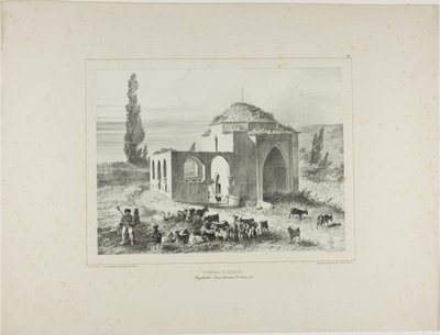 Mariánská hrobka, Bachtcheh-Seraï, Krym, 21. srpna 1837 od Denis Auguste Marie Raffet