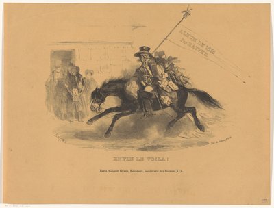 Postillion na koni Konečně le voila! (název na objektu) Album de 1836 (název série na objektu) od Denis Auguste Marie Raffet