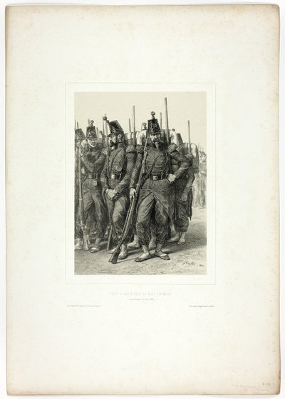 Připraveni k odjezdu do Věčného města ze Souvenirs d’Italie: Expedition de Rome od Denis Auguste Marie Raffet