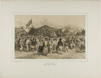 Jarmark St. Pierre, Giourjevo, Valašsko, 11. července 1837 od Denis Auguste Marie Raffet