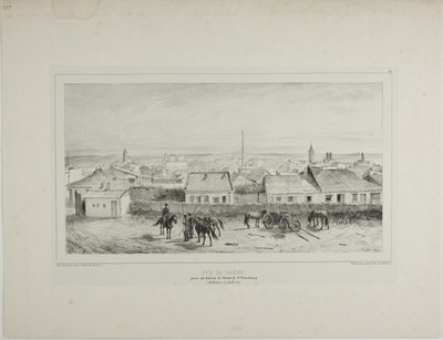 Pohled na Jasy z balkonu hotelu Petrohrad, Moldávie, 19. července 1837 od Denis-Auguste-Marie Raffet