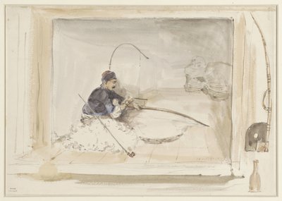 Sedící dělník bavlny od Denis Auguste Marie Raffet