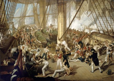 Pád Horatia Nelsona (1758-1805) v bitvě u Trafalgaru, 21. října 1758. od Denis Dighton
