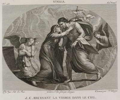Denis-Sébastien Leroy, Antoine-Claude-François Villerey et Lerouge - Ježíš Kristus přijímá Pannu Marii v nebi, podle Jacquese Stelly - 1802-1815 od Denis Sebastien Leroy
