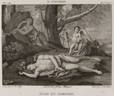 Denis-Sébastien Leroy, Chataigner a Dambrun - Echo a Narcis, podle Nicolase Poussina - 1802-1815 od Denis Sebastien Leroy