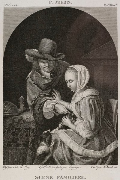 Denis-Sébastien Leroy, Lerouge a Dambrun - Známá scéna, podle Franse van Mierise staršího - 1802-1815 od Denis Sebastien Leroy