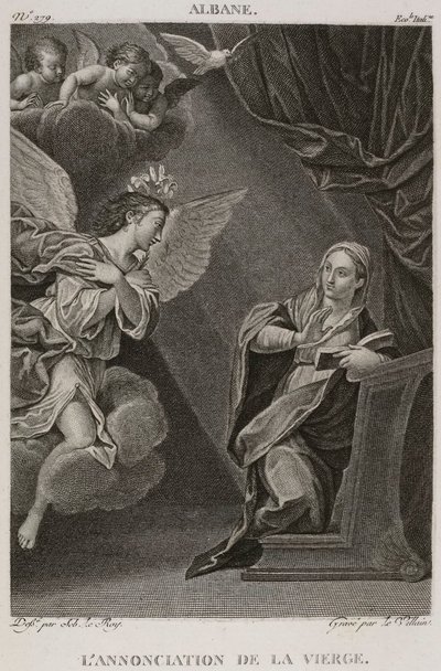 Denis-Sébastien Leroy et Le Villain - Zvěstování Panně Marii, podle Francesca Albaniho - 1802-1815 od Denis Sebastien Leroy