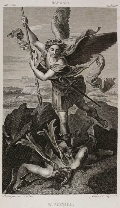 Denis-Sébastien Leroy et Pigeot - Saint Michel, podle Rafaela - 1802-1815 od Denis Sebastien Leroy