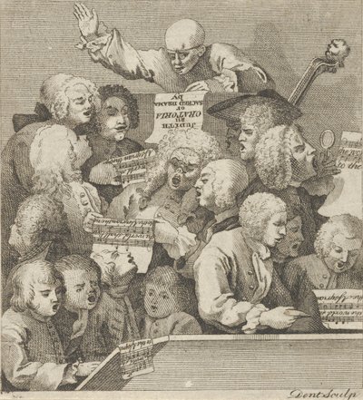 A Chorus of Singers, ca. 1800. od Dent