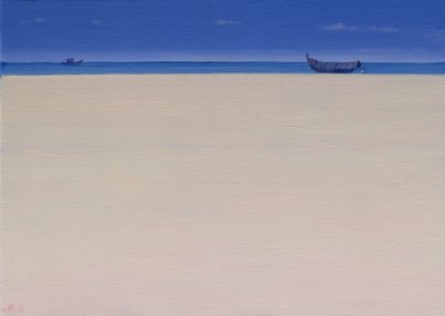Rybářské lodě v Puvar, Kerala od Derek Hare