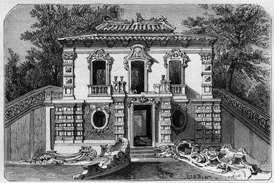 Evropský palác Yuanmingyuan, perfektní zahrada Clarte v paláci Ete poblíž Pekinu (Peking). Rytina podle kresby od Deroye v „“Le Tour du Monde, Nouveau journal des Voyages“, editoval Edouard Charton, Paříž od Deroy (after)