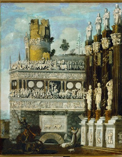 "Imaginární architektura" (olej na plátně) od Desiderio Monsu