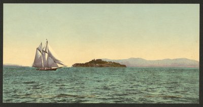Alcatraz a Golden Gate, San Francisco od Detroit Photographic Co.