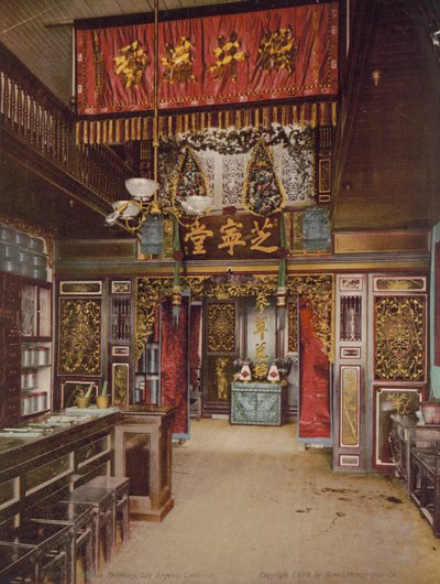 Čínská lékárna, Los Angeles, Kalifornie, 1899 od Detroit Photographic Co.
