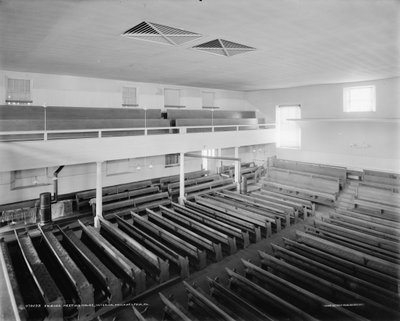 Dům setkání přátel, interiér, Philadelphia od Detroit Publishing Co.