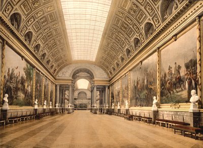 Galerie bitev, Versailles, cca 1890-1900 (fotochrom) od Detroit Publishing Co.